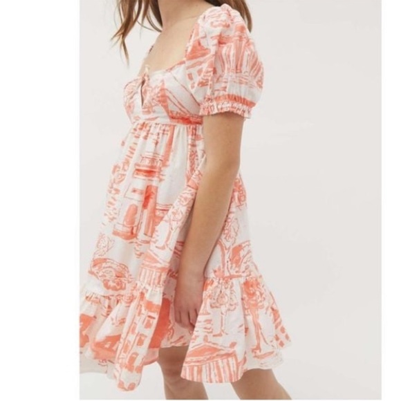 Urban Outfitters UO Wonderland Tie-Back Babydoll Dress - Picture 3 of 9